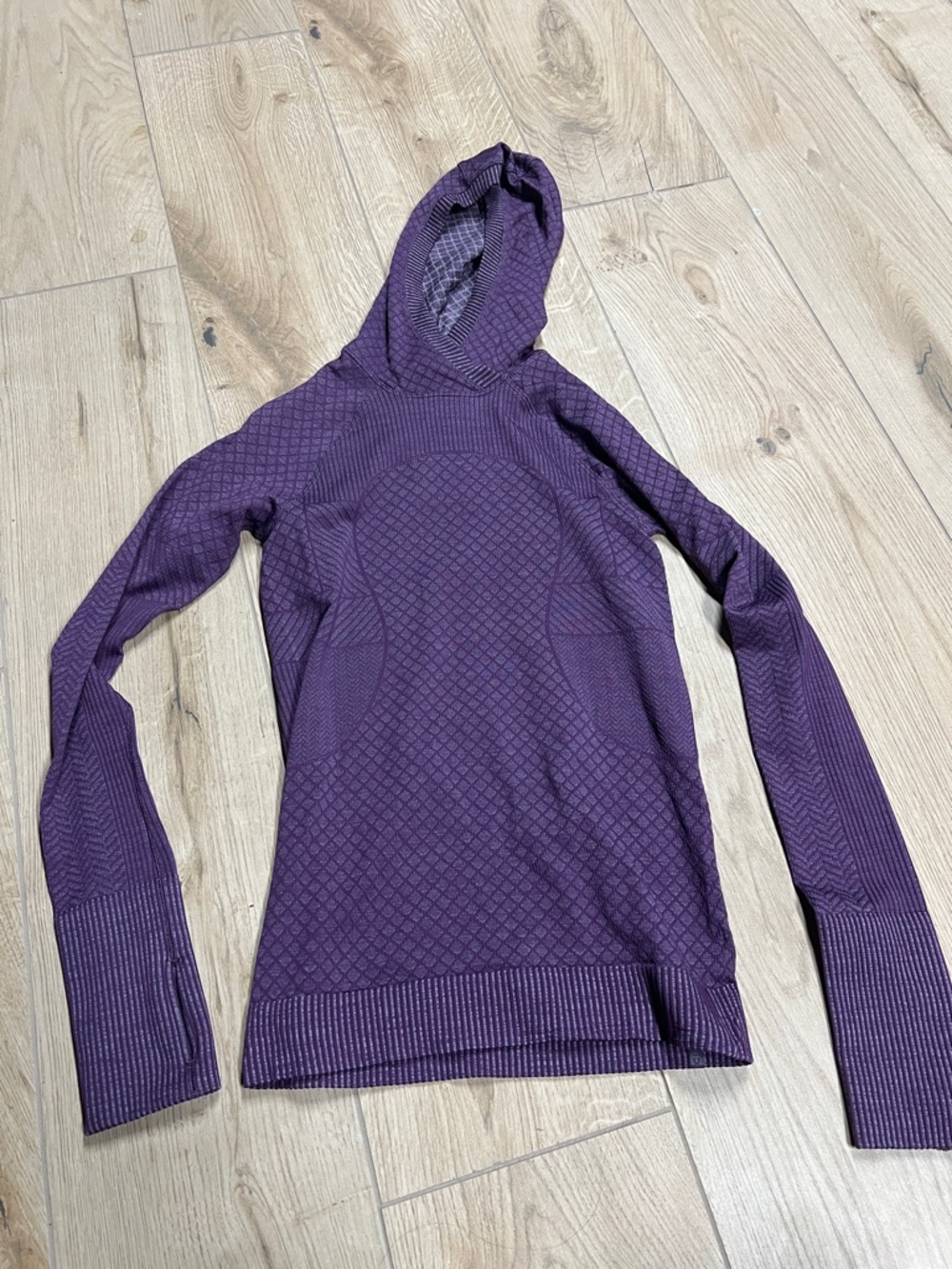 lululemon athletica Plum Purple Textured Hooded Pullover